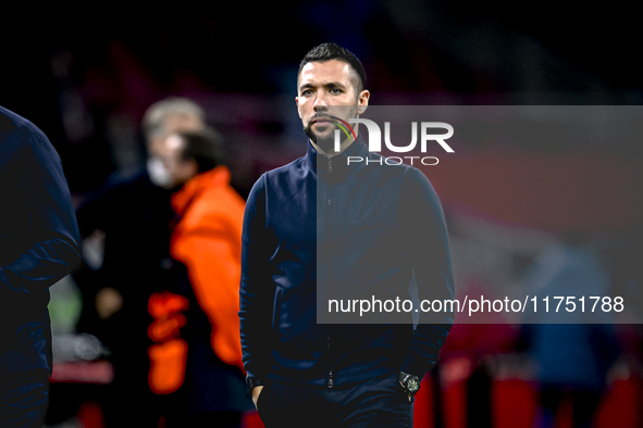 AFC Ajax Amsterdam trainer Francesco Fariolo is present during the match between Ajax and Maccabi Tel Aviv at the Johan Cruijff ArenA for th...