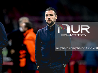 AFC Ajax Amsterdam trainer Francesco Fariolo is present during the match between Ajax and Maccabi Tel Aviv at the Johan Cruijff ArenA for th...