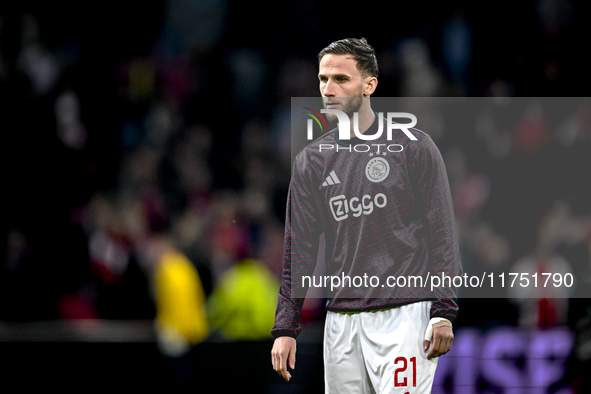 AFC Ajax Amsterdam midfielder Branco van den Boomen plays during the match between Ajax and Maccabi Tel Aviv at the Johan Cruijff ArenA for...