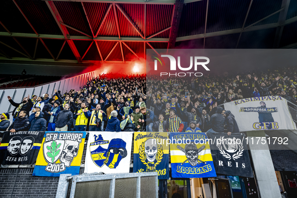 Supporters of Fenerbahce during the match between AZ and Fenerbahce at the AFAS Stadium for the UEFA Europa League - League phase - Matchday...