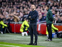 AFC Ajax Amsterdam trainer Francesco Fariolo is present during the match between Ajax and Maccabi Tel Aviv at the Johan Cruijff ArenA for th...