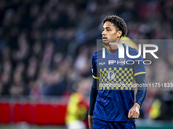 Maccabi Tel Aviv defender Tyrese Asante plays during the match between Ajax and Maccabi Tel Aviv at the Johan Cruijff ArenA for the UEFA Eur...