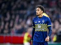 Maccabi Tel Aviv defender Tyrese Asante plays during the match between Ajax and Maccabi Tel Aviv at the Johan Cruijff ArenA for the UEFA Eur...