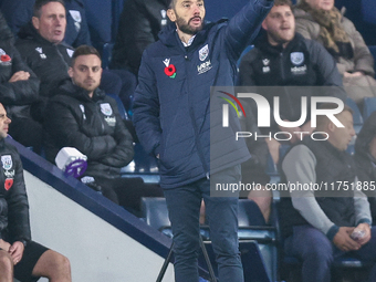 West Bromwich Albion manager, Carlos Corberan, is present during the Sky Bet Championship match between West Bromwich Albion and Burnley at...