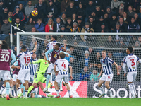 #2, Darnell Furlong of WBA heads the ball to defuse the attack during the Sky Bet Championship match between West Bromwich Albion and Burnle...