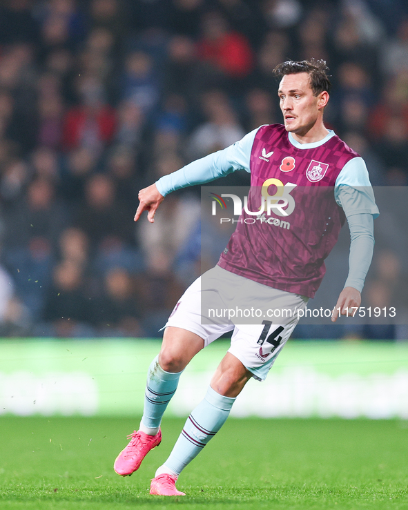 Connor Roberts of Burnley participates in the Sky Bet Championship match between West Bromwich Albion and Burnley at The Hawthorns in West B...