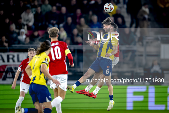 Fenerbahce midfielder Ismail Yusek plays during the match between AZ and Fenerbahce at the AFAS Stadium for the UEFA Europa League - League...