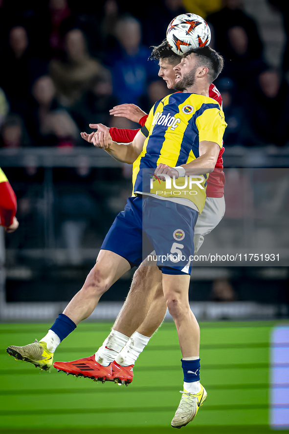 Fenerbahce midfielder Ismail Yusek plays during the match between AZ and Fenerbahce at the AFAS Stadium for the UEFA Europa League - League...