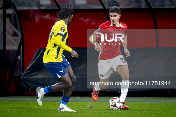 AZ Alkmaar forward Mayckel Lahdo plays during the match between AZ and Fenerbahce at the AFAS Stadium for the UEFA Europa League - League ph...