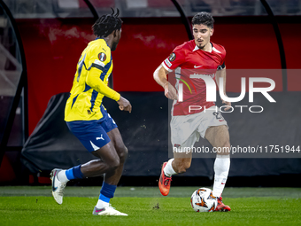 AZ Alkmaar forward Mayckel Lahdo plays during the match between AZ and Fenerbahce at the AFAS Stadium for the UEFA Europa League - League ph...