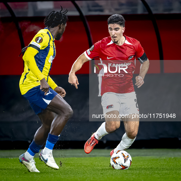 AZ Alkmaar forward Mayckel Lahdo plays during the match between AZ and Fenerbahce at the AFAS Stadium for the UEFA Europa League - League ph...