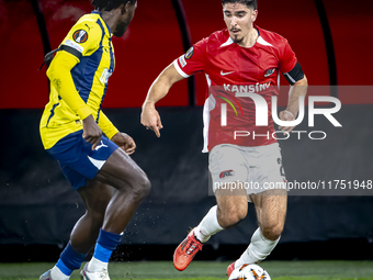 AZ Alkmaar forward Mayckel Lahdo plays during the match between AZ and Fenerbahce at the AFAS Stadium for the UEFA Europa League - League ph...