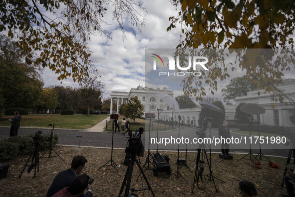 White House Press Briefing by Secretary Karine Jean-Pierre addresses the White House pool about the peaceful transfer of power between admin...