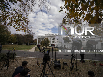 White House Press Briefing by Secretary Karine Jean-Pierre addresses the White House pool about the peaceful transfer of power between admin...