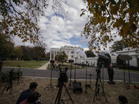 White House Press Briefing by Secretary Karine Jean-Pierre addresses the White House pool about the peaceful transfer of power between admin...