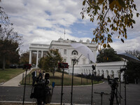 White House Press Briefing by Secretary Karine Jean-Pierre addresses the White House pool about the peaceful transfer of power between admin...