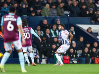 Darnell Furlong of WBA is in action during the Sky Bet Championship match between West Bromwich Albion and Burnley at The Hawthorns in West...