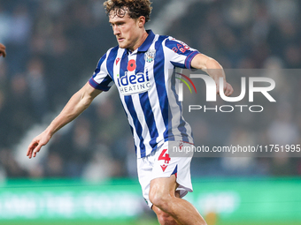 Callum Styles of WBA makes an attacking run during the Sky Bet Championship match between West Bromwich Albion and Burnley at The Hawthorns...