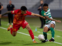 Thiago Dos Santos Nascimento of Floriana is closely followed by Leandro Lautaro Lacunza of Birkirkara during the Malta 360 Sports Premier Le...