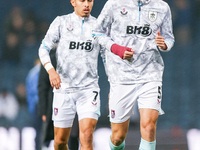 Maxime Esteve of Burnley warms up during the Sky Bet Championship match between West Bromwich Albion and Burnley at The Hawthorns in West Br...