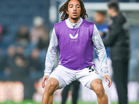 #30, Luca Koleosho of Burnley warms up during the Sky Bet Championship match between West Bromwich Albion and Burnley at The Hawthorns in We...