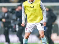 #14, Connor Roberts of Burnley warms up during the Sky Bet Championship match between West Bromwich Albion and Burnley at The Hawthorns in W...