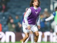 #30, Luca Koleosho of Burnley warms up during the Sky Bet Championship match between West Bromwich Albion and Burnley at The Hawthorns in We...