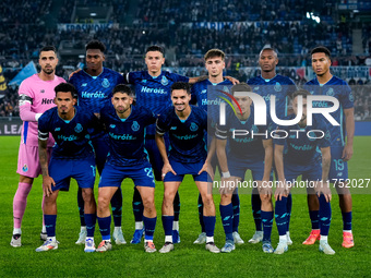 FC Porto line up during the UEFA Europa League 2024/25 League Phase MD4 match between SS Lazio and FC Porto at Stadio Olimpico on November 0...