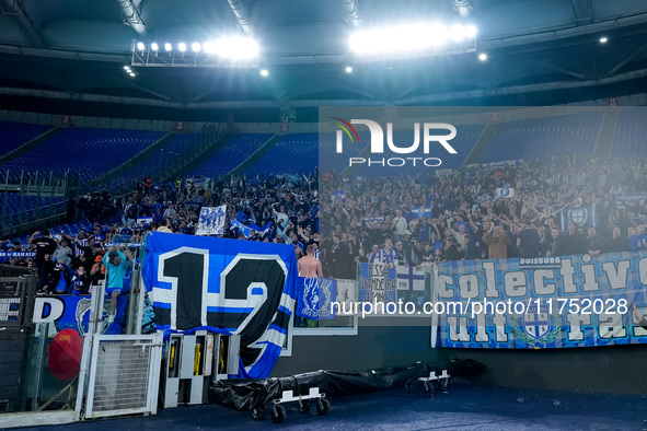 Supporters of FC Porto during the UEFA Europa League 2024/25 League Phase MD4 match between SS Lazio and FC Porto at Stadio Olimpico on Nove...