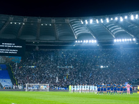 Teams observe one minute of silence in memory of the flood victims in Valencia during the UEFA Europa League 2024/25 League Phase MD4 match...