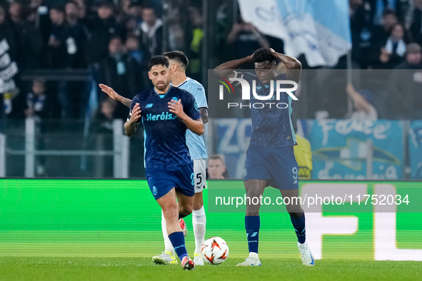 Samu Omorodion of FC Porto looks dejected during the UEFA Europa League 2024/25 League Phase MD4 match between SS Lazio and FC Porto at Stad...