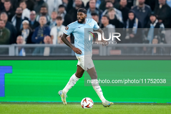 Nuno Tavares of SS Lazio during the UEFA Europa League 2024/25 League Phase MD4 match between SS Lazio and FC Porto at Stadio Olimpico on No...