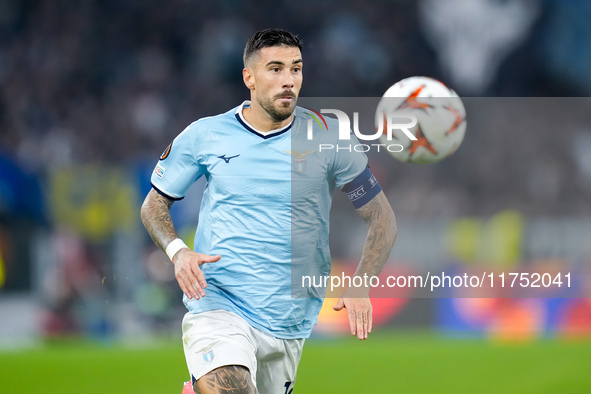 Mattia Zaccagni of SS Lazio during the UEFA Europa League 2024/25 League Phase MD4 match between SS Lazio and FC Porto at Stadio Olimpico on...