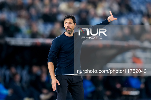 Vitor Bruno head coach of FC Porto gestures during the UEFA Europa League 2024/25 League Phase MD4 match between SS Lazio and FC Porto at St...