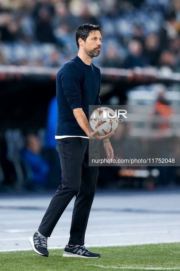 Vitor Bruno head coach of FC Porto gestures during the UEFA Europa League 2024/25 League Phase MD4 match between SS Lazio and FC Porto at St...