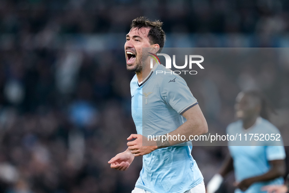 Alessio Romagnoli of SS Lazio celebrates after scoring first goal during the UEFA Europa League 2024/25 League Phase MD4 match between SS La...