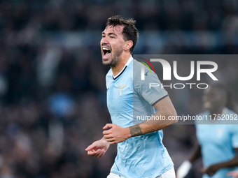 Alessio Romagnoli of SS Lazio celebrates after scoring first goal during the UEFA Europa League 2024/25 League Phase MD4 match between SS La...