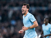 Alessio Romagnoli of SS Lazio celebrates after scoring first goal during the UEFA Europa League 2024/25 League Phase MD4 match between SS La...