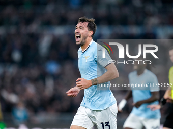 Alessio Romagnoli of SS Lazio celebrates after scoring first goal during the UEFA Europa League 2024/25 League Phase MD4 match between SS La...