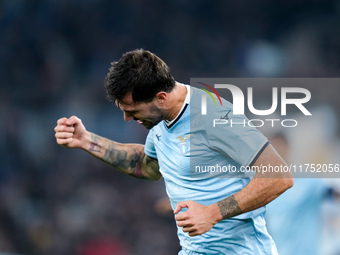 Alessio Romagnoli of SS Lazio celebrates after scoring first goal during the UEFA Europa League 2024/25 League Phase MD4 match between SS La...