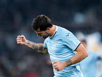 Alessio Romagnoli of SS Lazio celebrates after scoring first goal during the UEFA Europa League 2024/25 League Phase MD4 match between SS La...