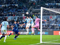 Alessio Romagnoli of SS Lazio scores first goal during the UEFA Europa League 2024/25 League Phase MD4 match between SS Lazio and FC Porto a...