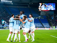 Alessio Romagnoli of SS Lazio celebrates after scoring first goal during the UEFA Europa League 2024/25 League Phase MD4 match between SS La...