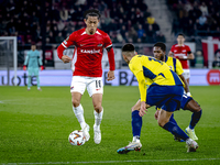 AZ Alkmaar defender Seiya Maikuma plays during the match between AZ and Fenerbahce at the AFAS Stadium for the UEFA Europa League - League p...