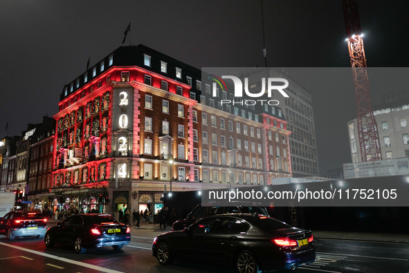 The Fortnum and Mason store stands in Piccadilly, London, on November 7, 2024. 