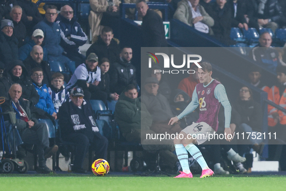 Connor Roberts of Burnley participates in the Sky Bet Championship match between West Bromwich Albion and Burnley at The Hawthorns in West B...