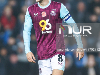 Josh Brownhill of Burnley participates in the Sky Bet Championship match between West Bromwich Albion and Burnley at The Hawthorns in West B...