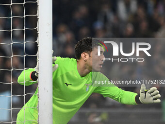 Christos Mandas of S.S. Lazio plays during the UEFA Europa League 2024/25 League Phase MD4 match between S.S. Lazio and F.C. Porto at Olympi...