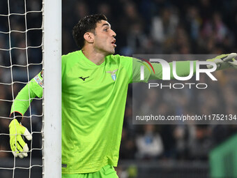 Christos Mandas of S.S. Lazio plays during the UEFA Europa League 2024/25 League Phase MD4 match between S.S. Lazio and F.C. Porto at Olympi...