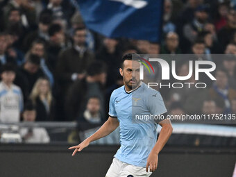 Pedro of S.S. Lazio plays during the UEFA Europa League 2024/25 League Phase MD4 match between S.S. Lazio and F.C. Porto at Olympic Stadium...